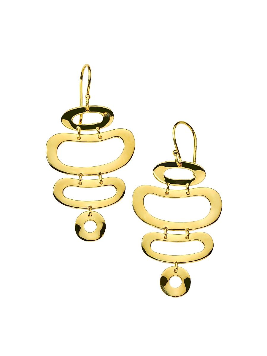 Women's Classico 18K Yellow Gold Wavy Four-Tier Drop Earrings - Yellow Gold