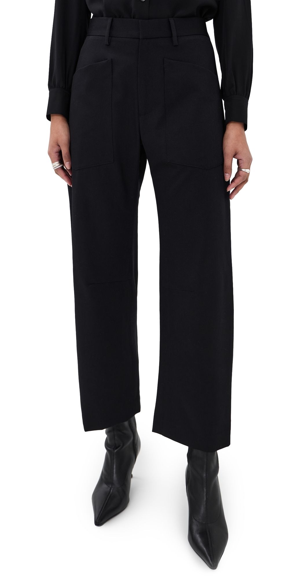 Nili Lotan Shon Wool Pants Black 0