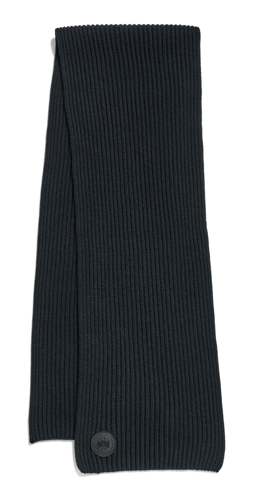 Canada Goose Cashmere Blend Rib Scarf Black One Size