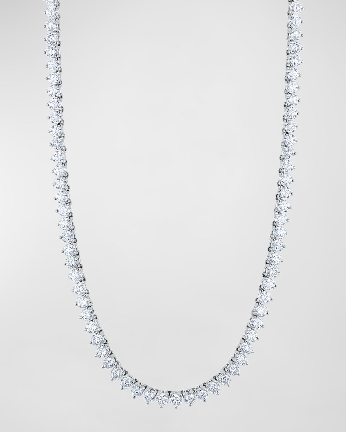 18K Gold 3-Prong Opera 16" Diamond Necklace, 25.00tcw