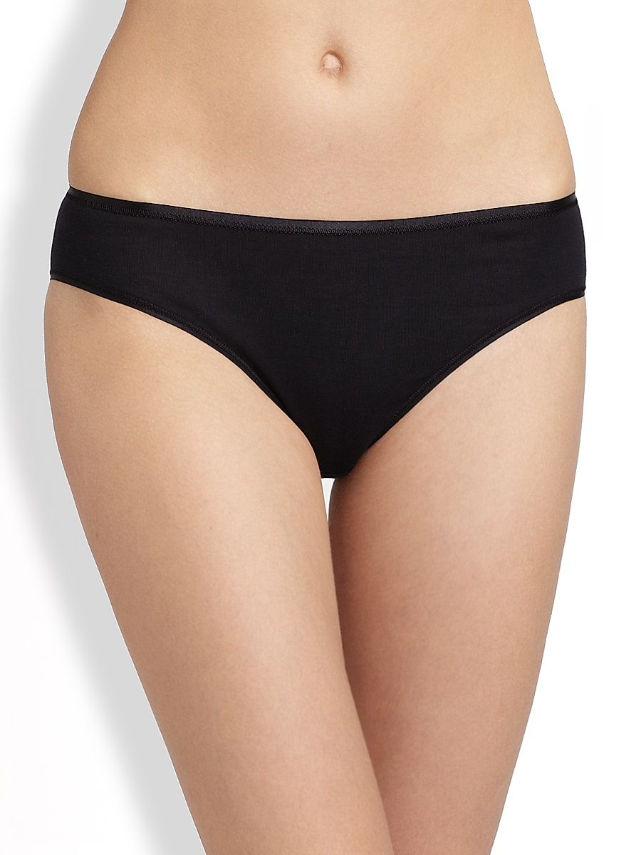 Hanro Women's Cotton Seamless High-Cut Full Brief - Black - Size XL