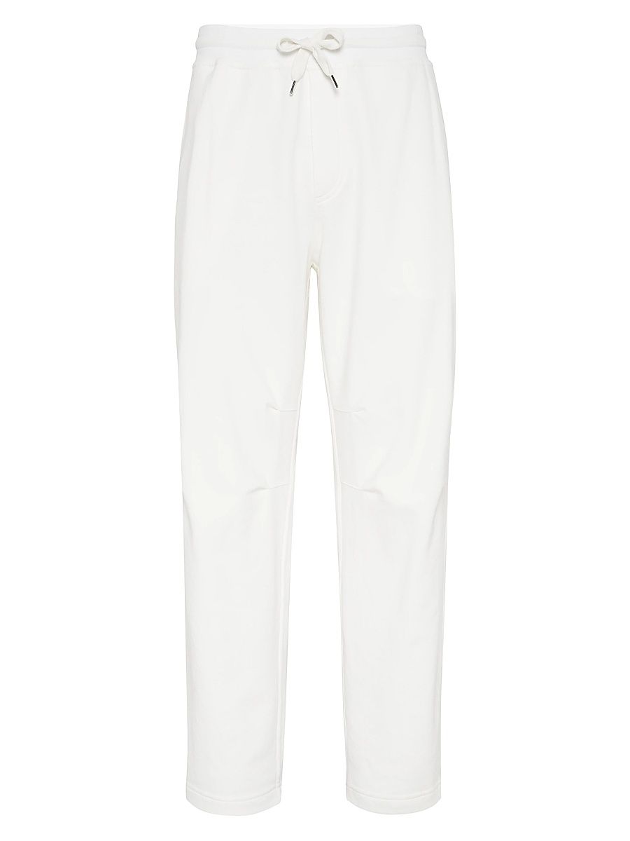 Men's Techno Cotton French Terry Trousers - Off White - Size XXXXL
