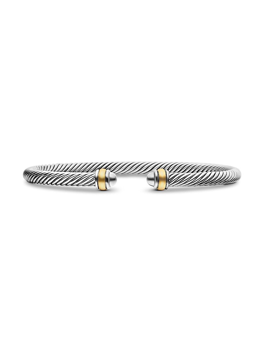 Women's Classic Cable Bracelet in Sterling Silver - Silver - Size XL