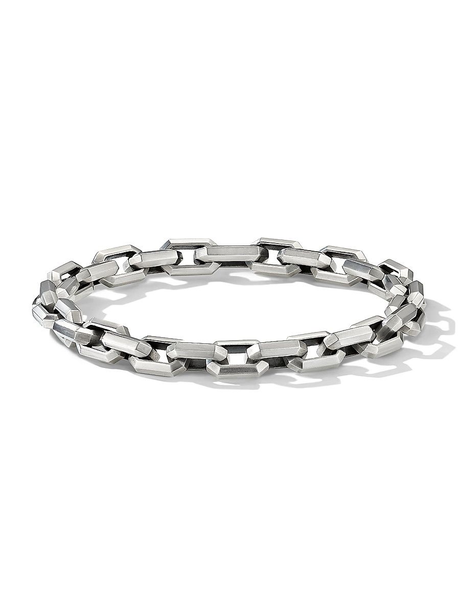 Men's Heirloom Chain Link Bracelet In Sterling Silver - Silver - Size XS