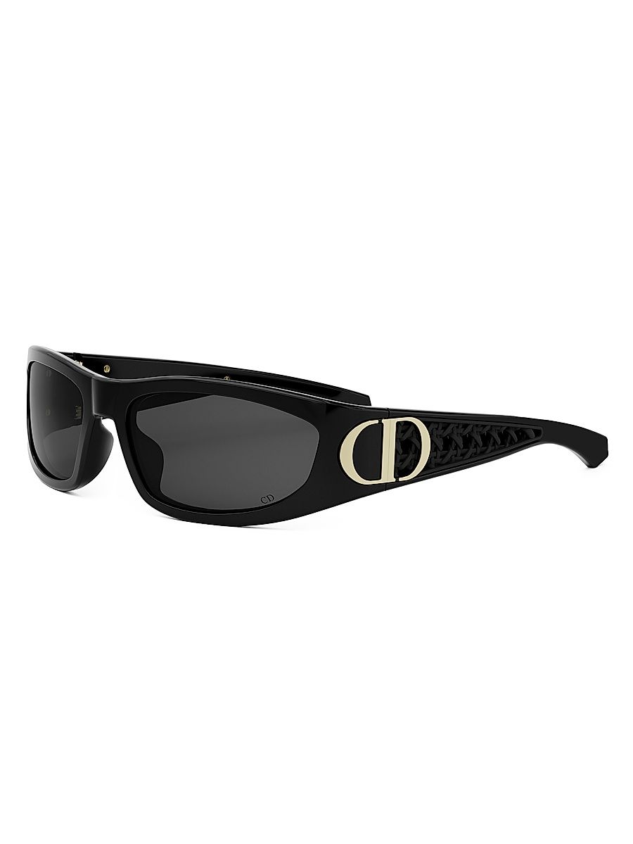 Women's VeryDior S3I 61MM Square Sunglasses - Black Gold Black