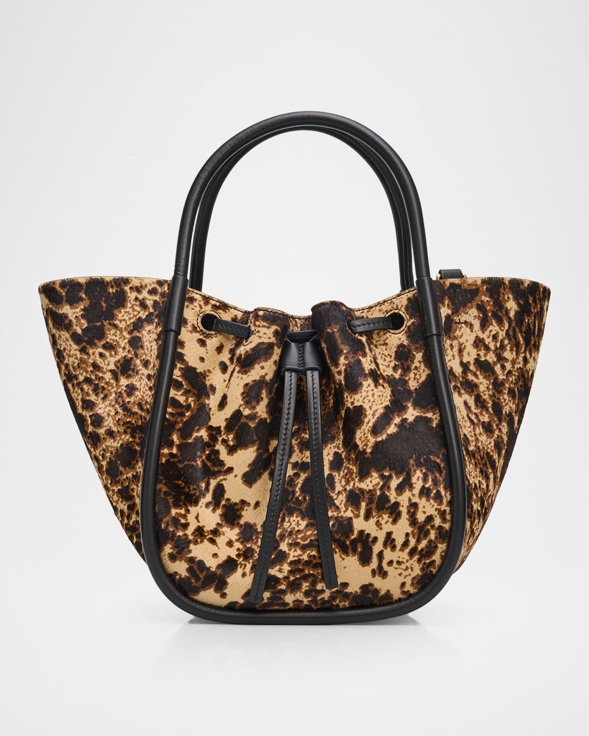 Small Ruched Calf Hair Tote Bag