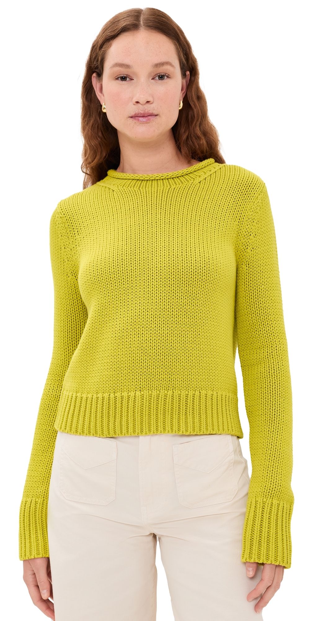 La Ligne Solid Mini Marina Sweater Key Lime XS