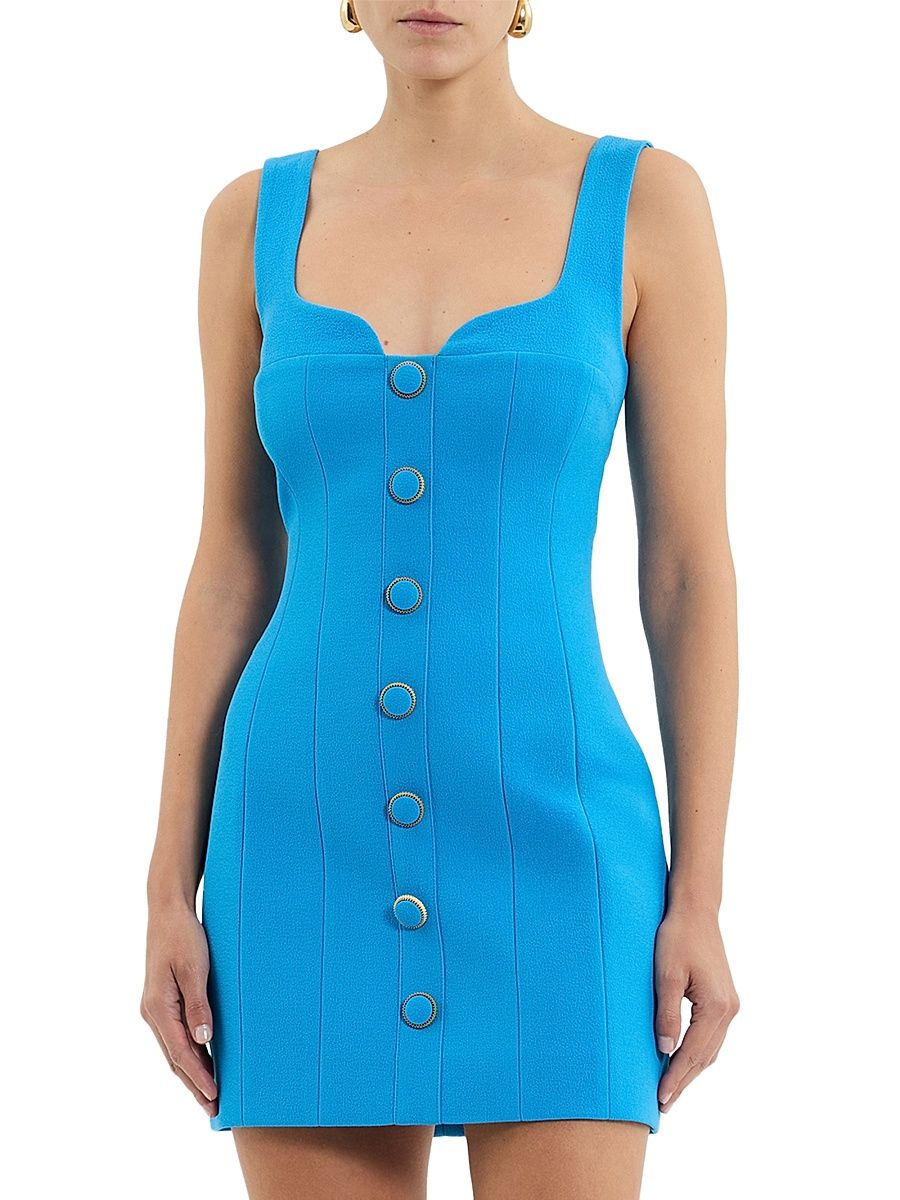 Women's Skyla Paneled Sweetheart Minidress - Bright Blue - Size 8
