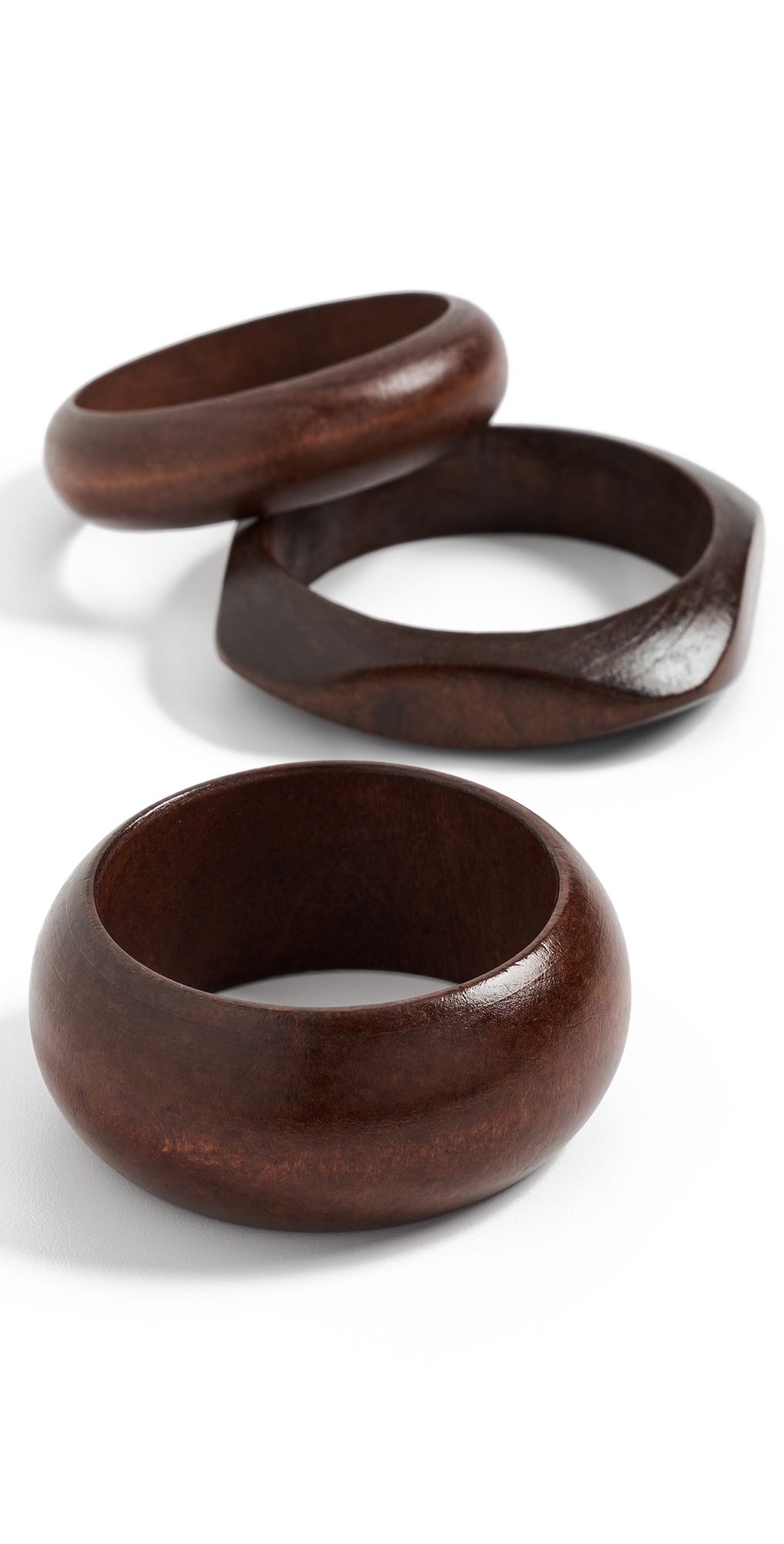 SHASHI Jacques Bangle Set Brown One Size
