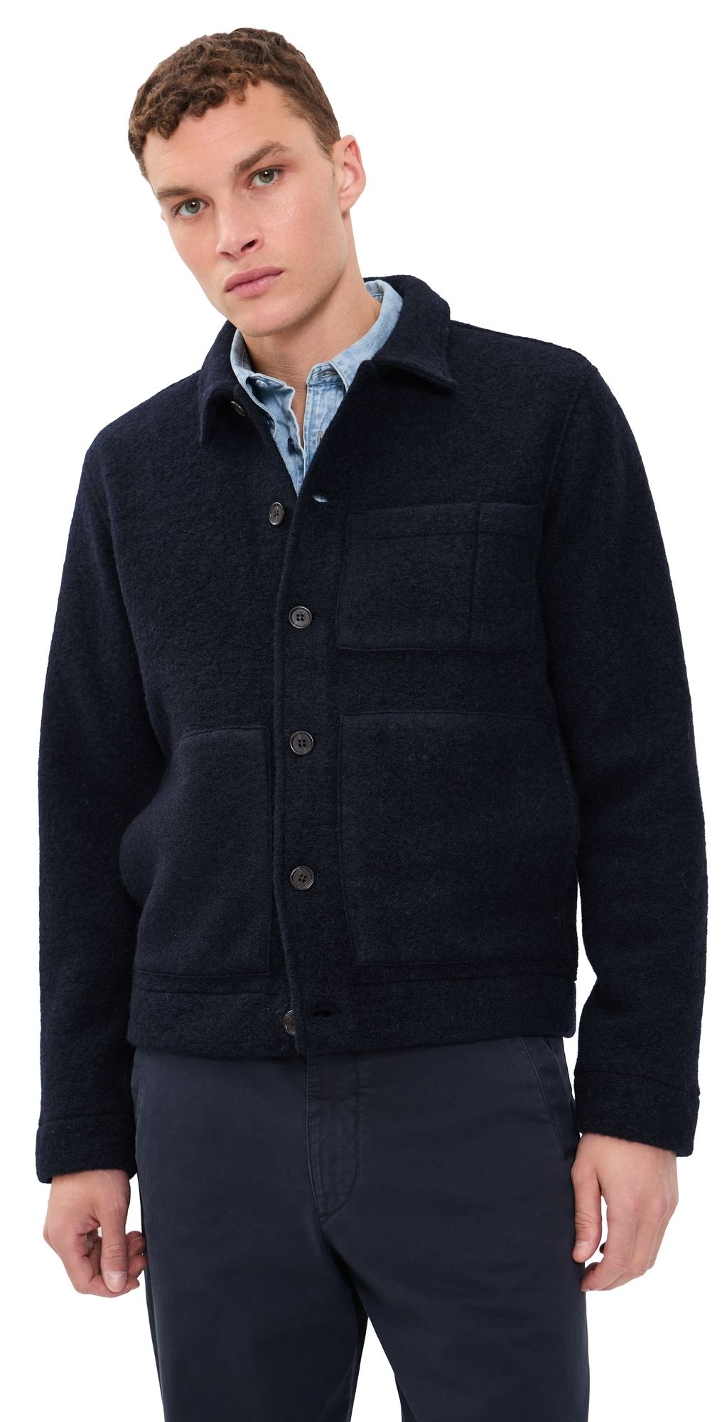 Universal Works Wool Fleece Uniform Jacket Navy M