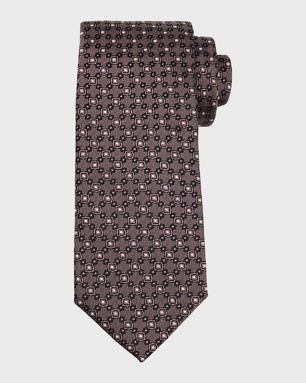 Men & apos;s Silk and Cotton Jacquard Tie