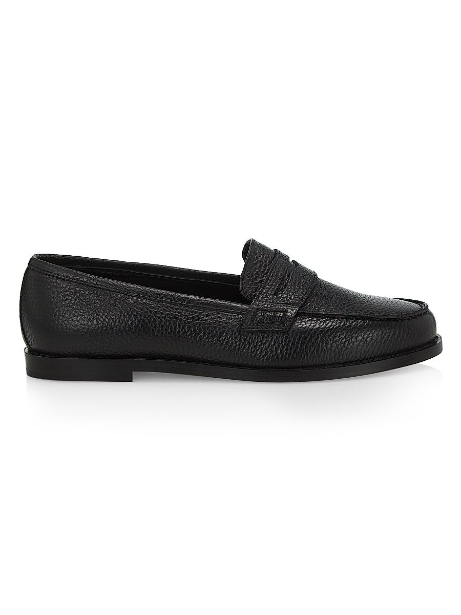 Women's Perrita Leather Loafers - Black - Size 12