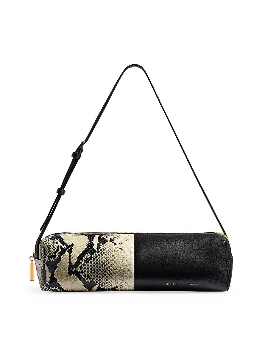 Women's Kye Snake-Print Leather & Calf Hair Shoulder Bag - Fern Multi