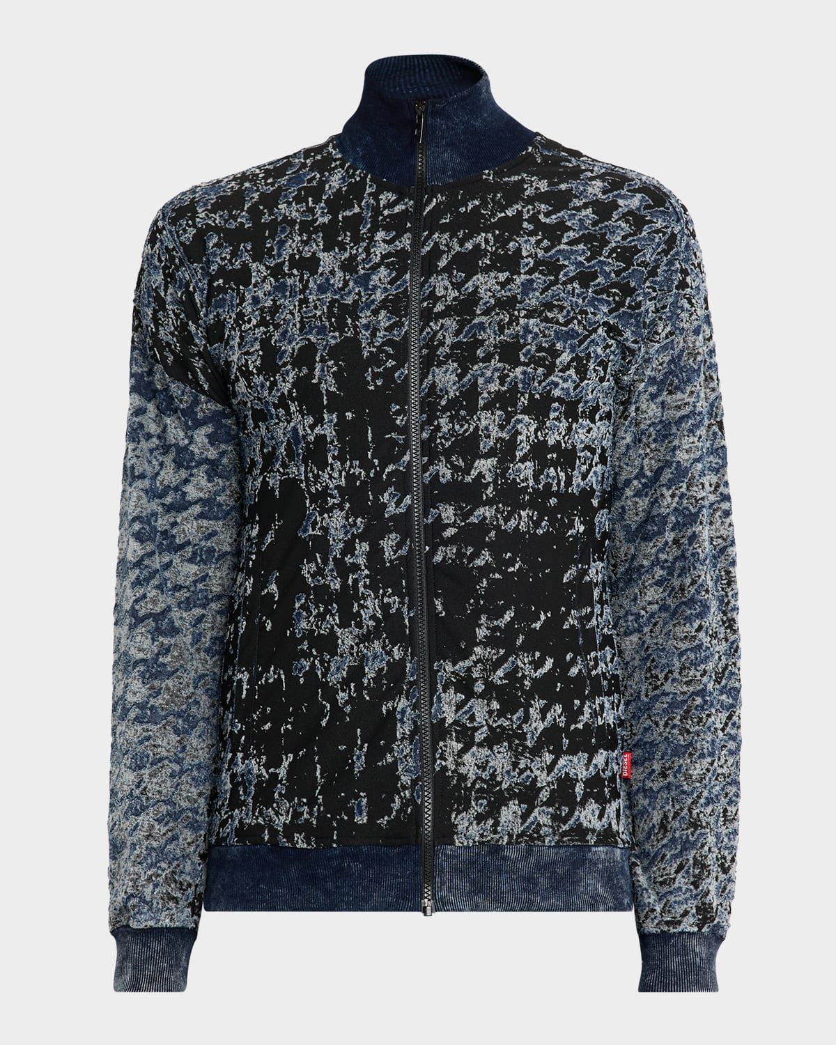 Men & apos;s Houndstooth Jersey Jacket