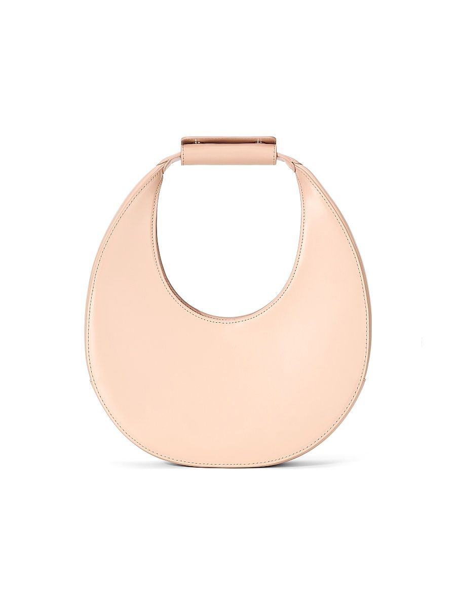 Women's Moon Leather Tote Bag - Blush
