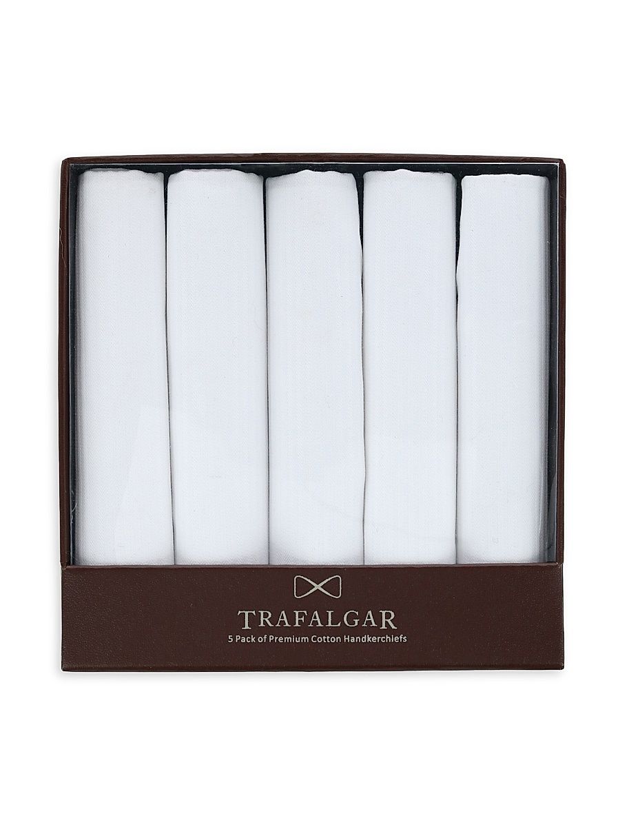 Men's Premium Handkerchief Five-Pack - White
