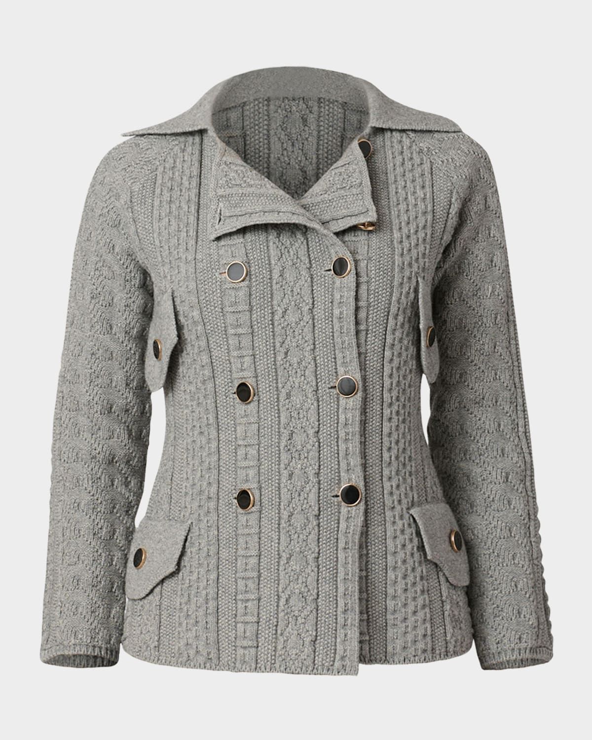 Wes Double-Breasted Knit Jacket