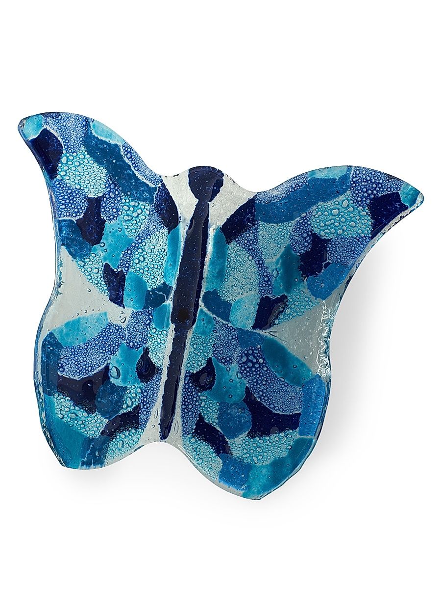 Large Glass Butterfly - Blue