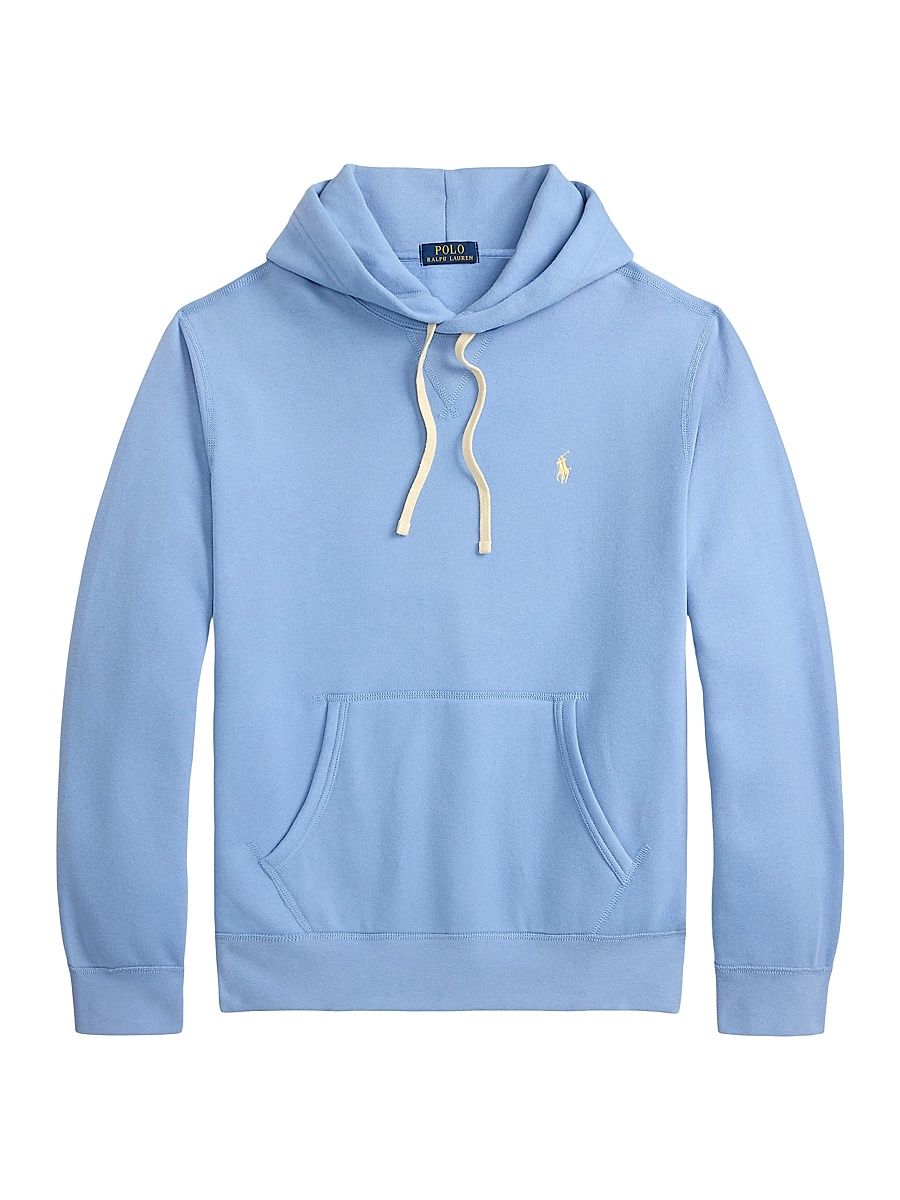 Men's Cotton-Blend Fleece Hoodie - Bristol Blue - Size XXL