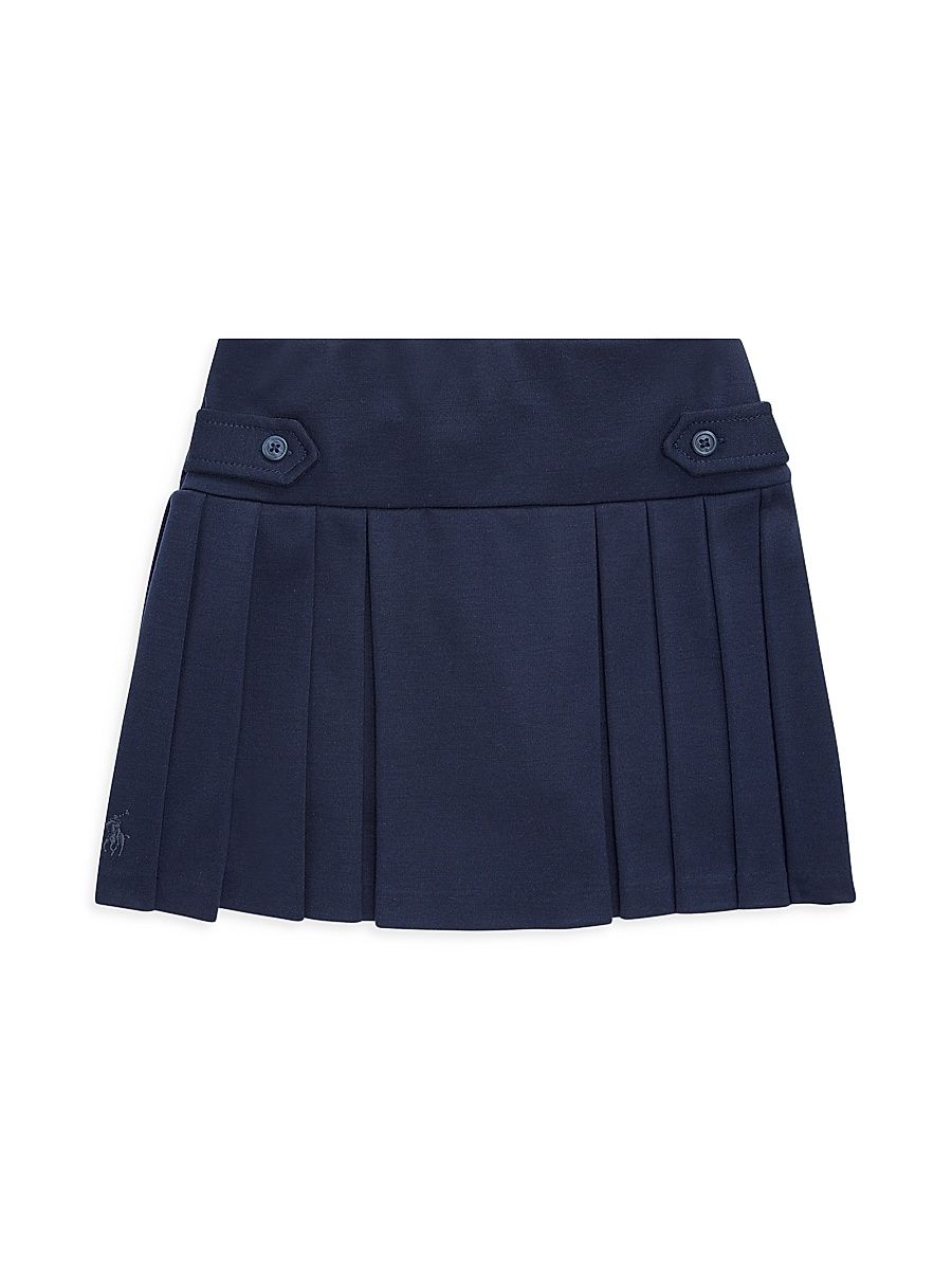 Little Girl's & Girl's Pleated Ponte Skirt - Navy - Size 6