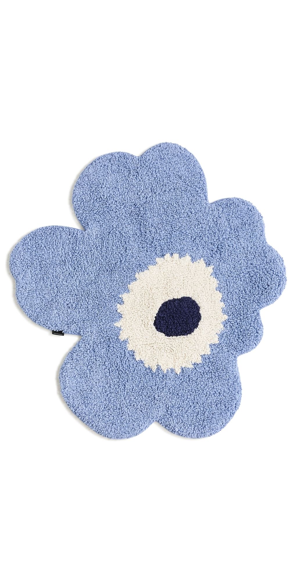 Marimekko Unikko Bath Mat Light Blue/Off White/Navy One Size