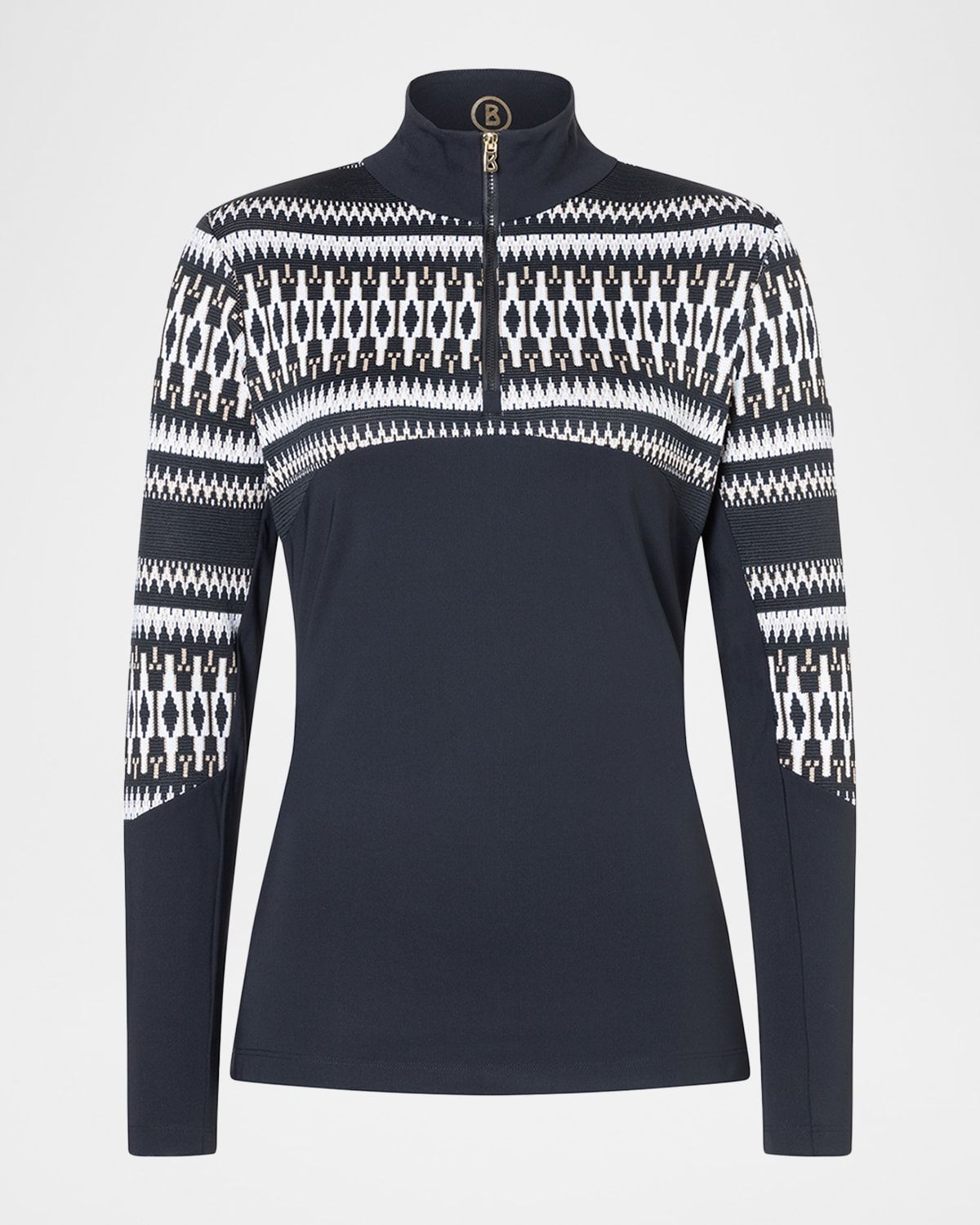 Jelissa Jacquard Half-Zip First Layer
