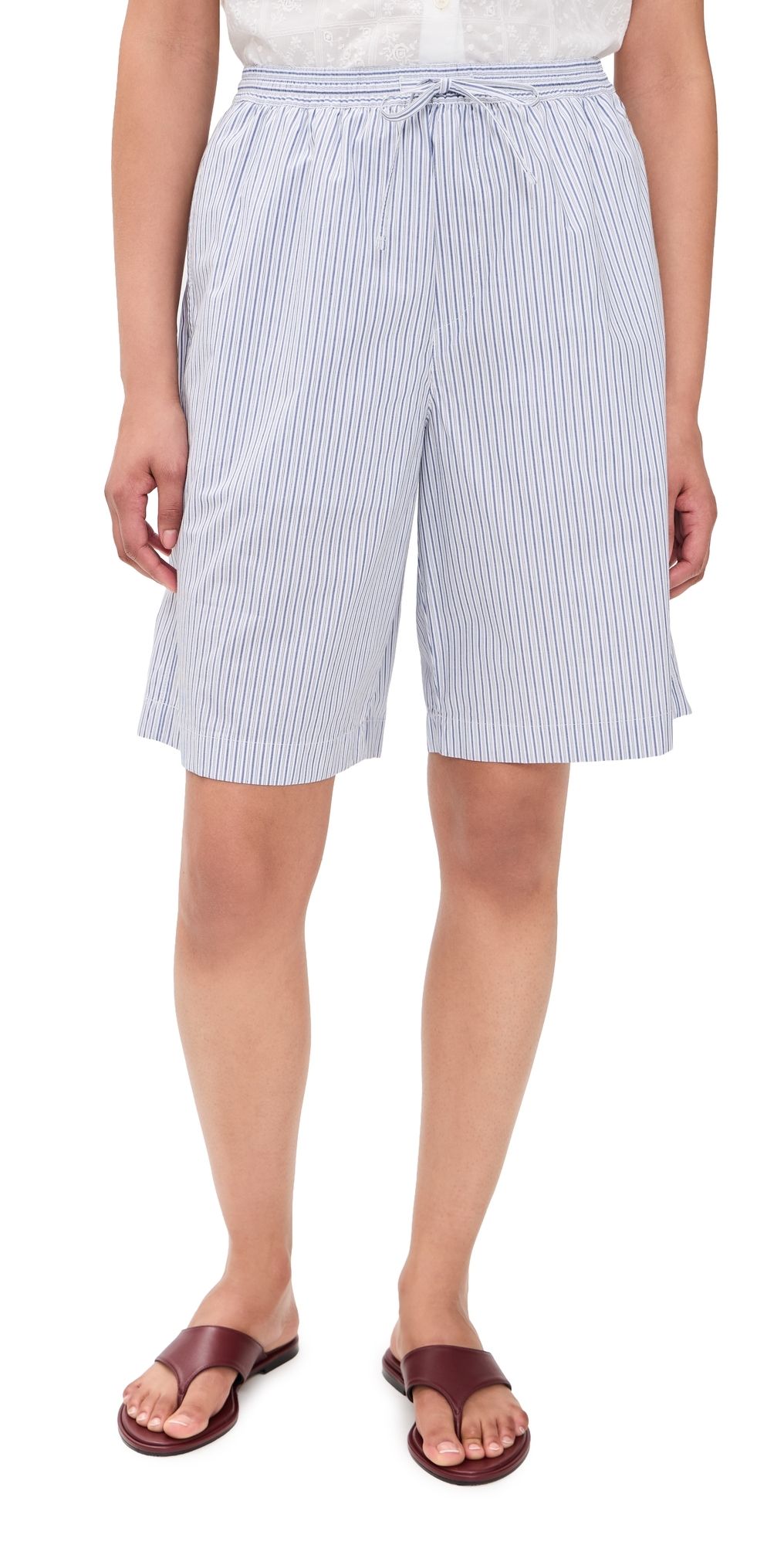 DUNST Bermuda Pajama Shorts Blue Stripe M
