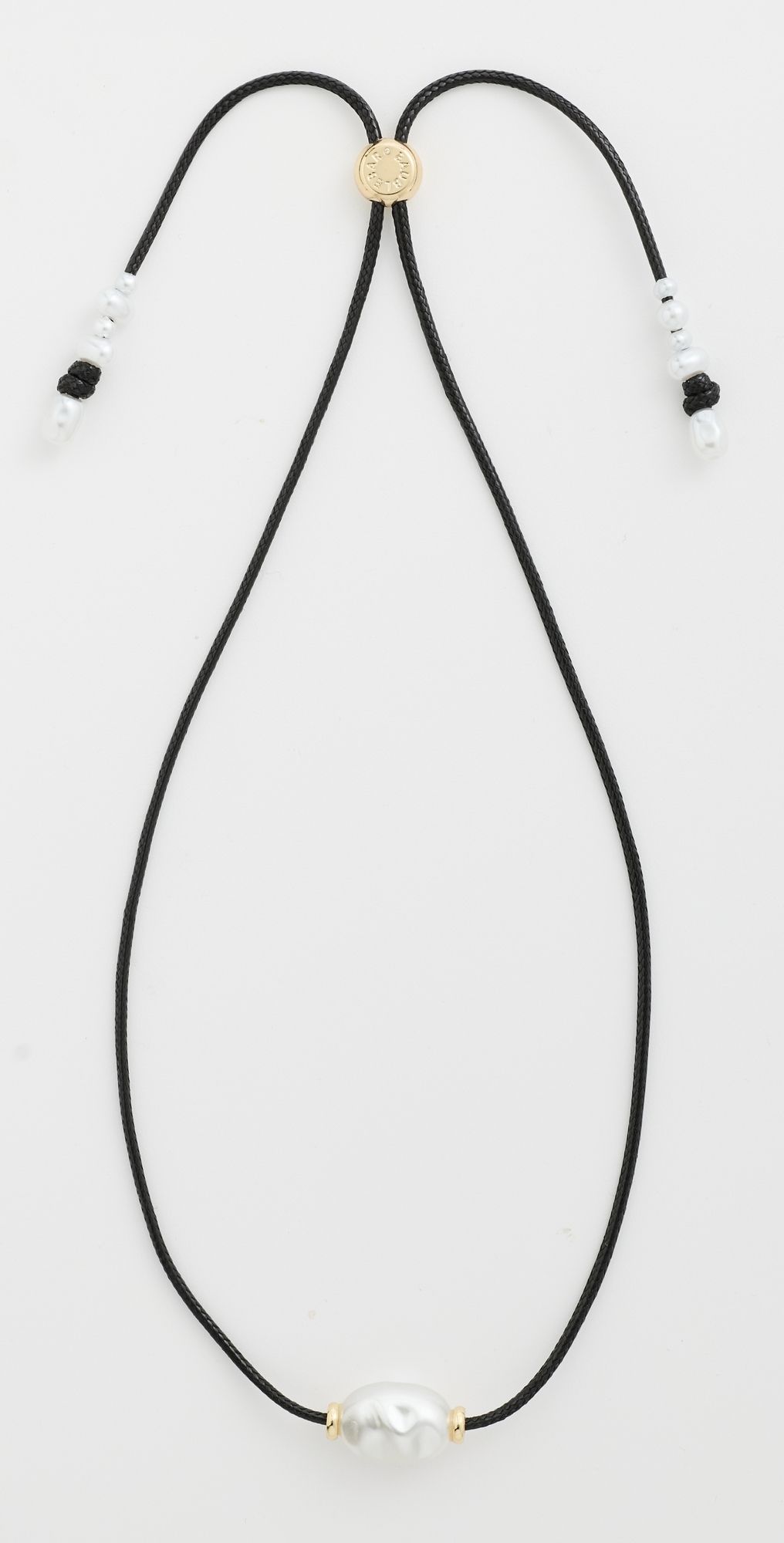 BaubleBar Antonia Pearl Necklace Black One Size