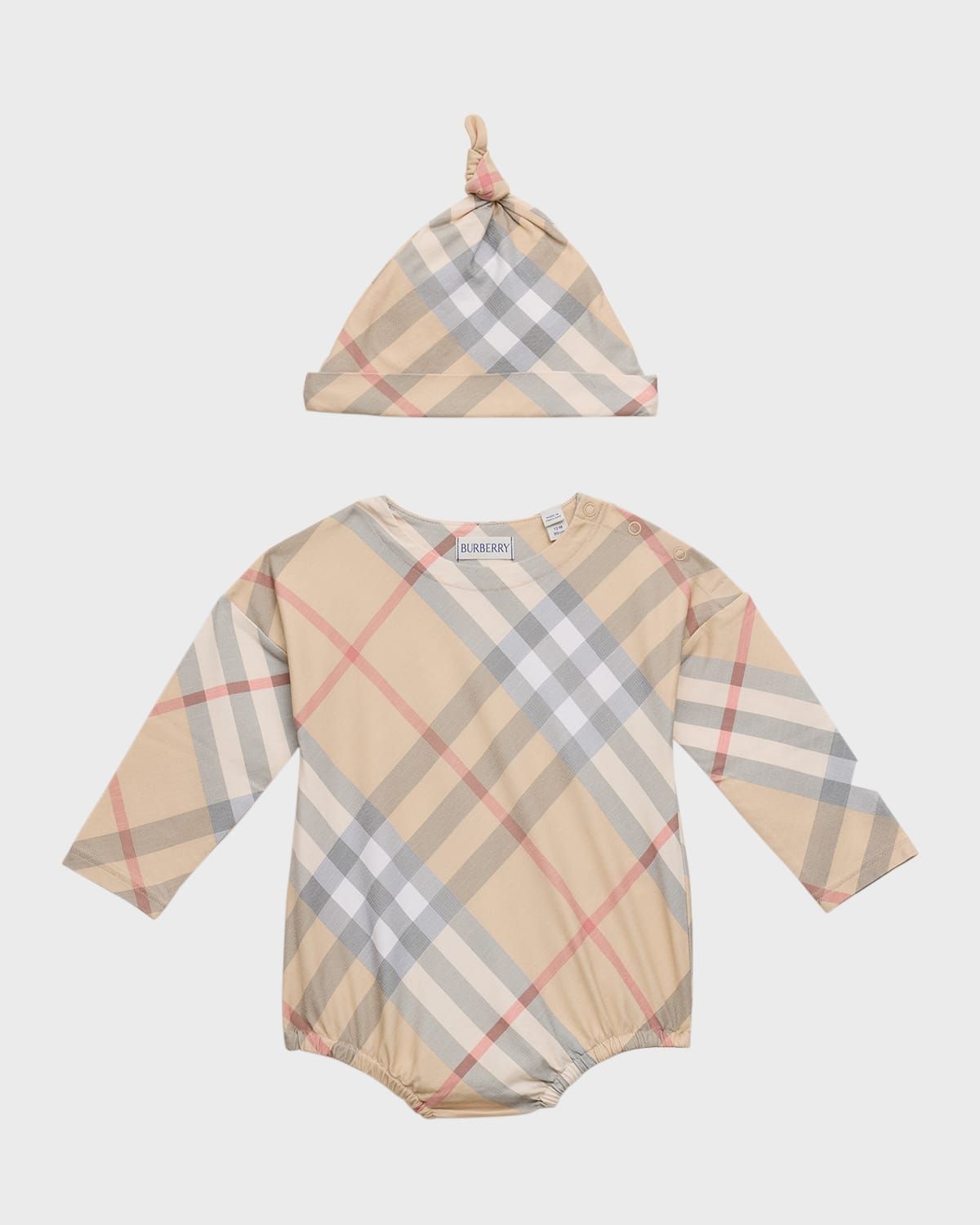 Kid & apos;s Dolby Check-Print Two-Piece Set, Size 3M-12M