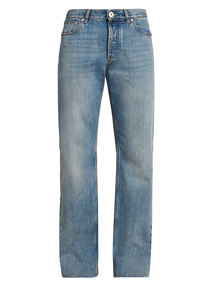 Men's Francis Straight-Leg Jeans - Blue Washed - Size 44