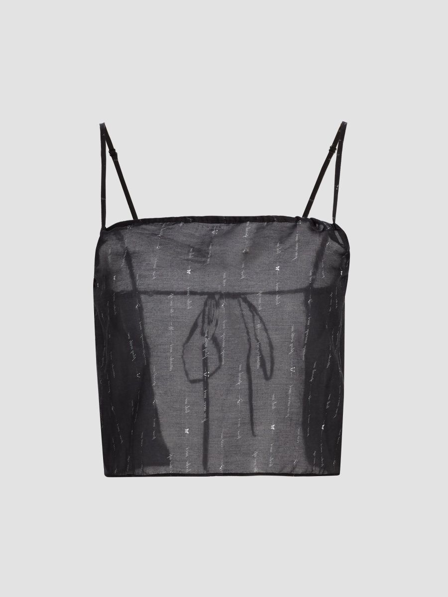Kiki de Montparnasse Women's Joue Avec Moi Print Crop Top - Black - Size XS