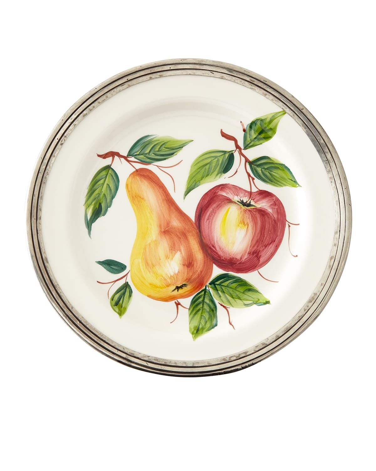 Fruit Pewter & Ceramic Dinner Plate