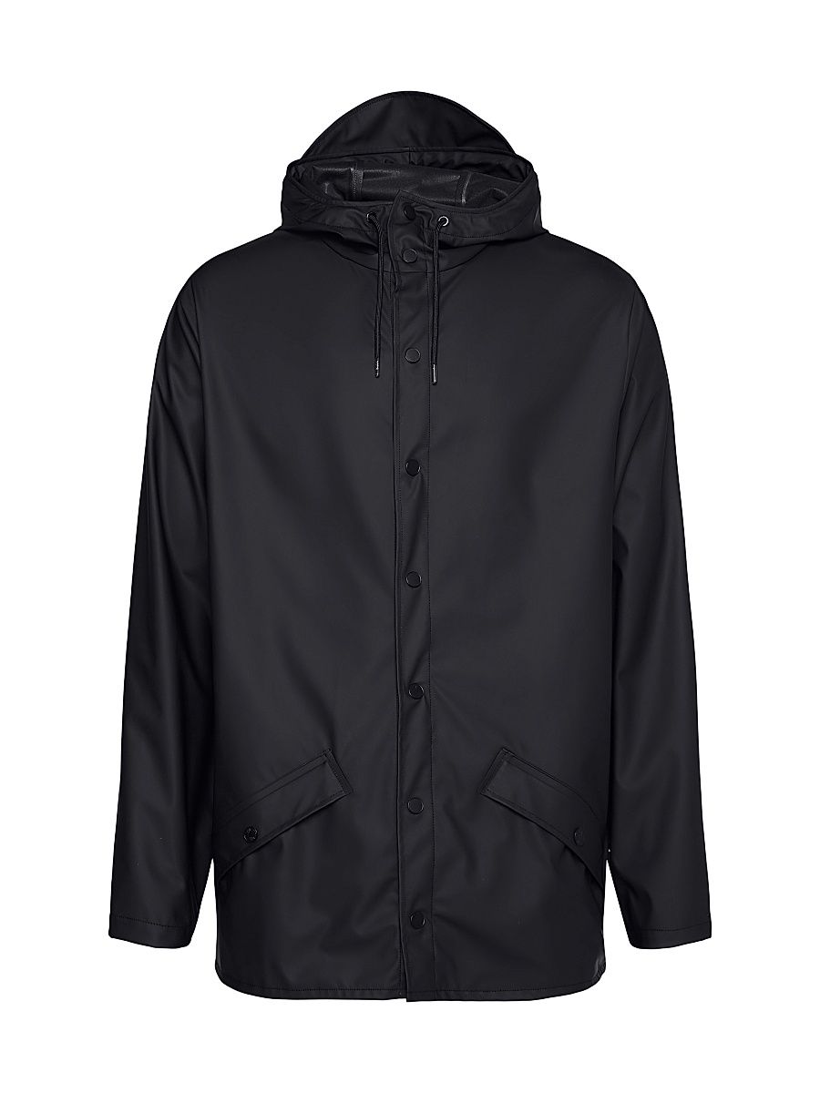 Men's Waterproof Rain Jacket - Black - Size Medium