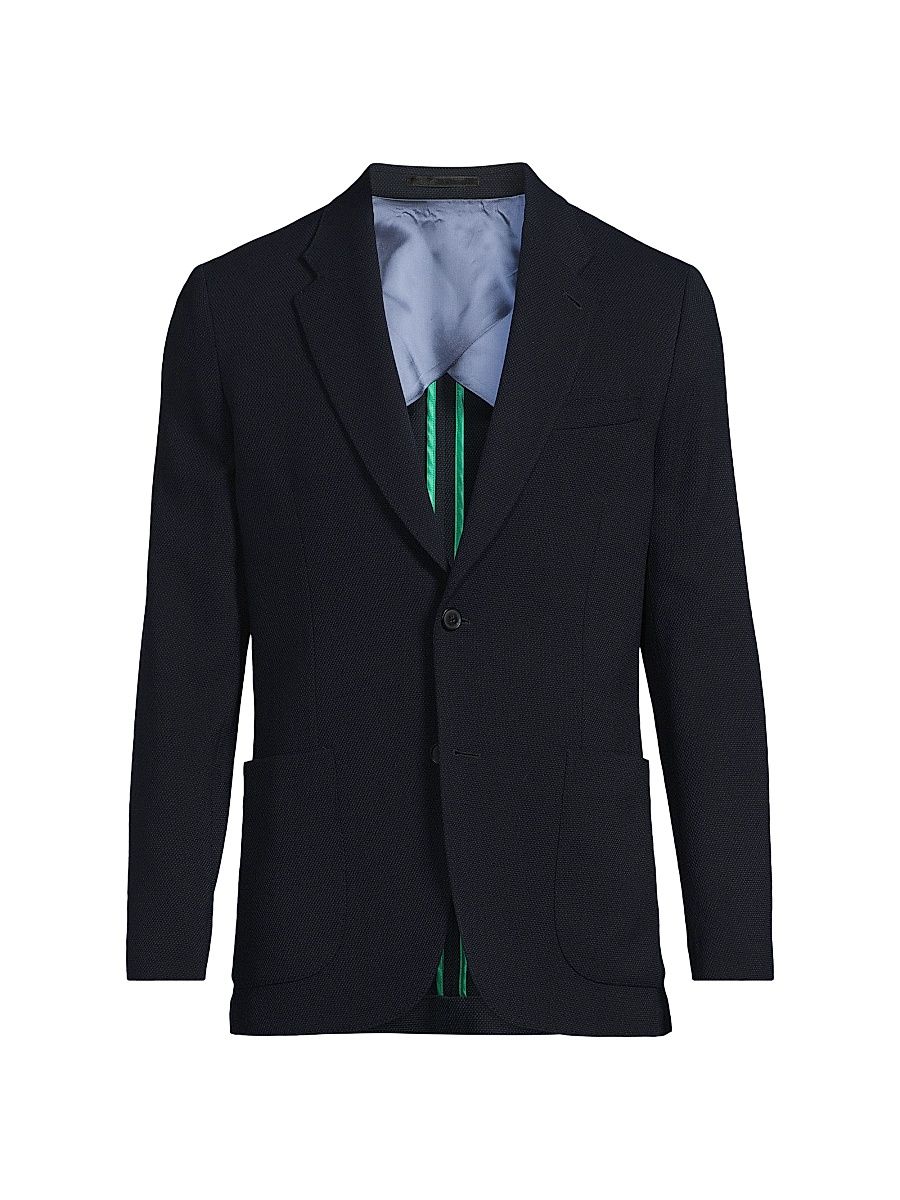 Men's Tribute to Photography Wool Birdseye Jacket - Dark Navy - Size 44