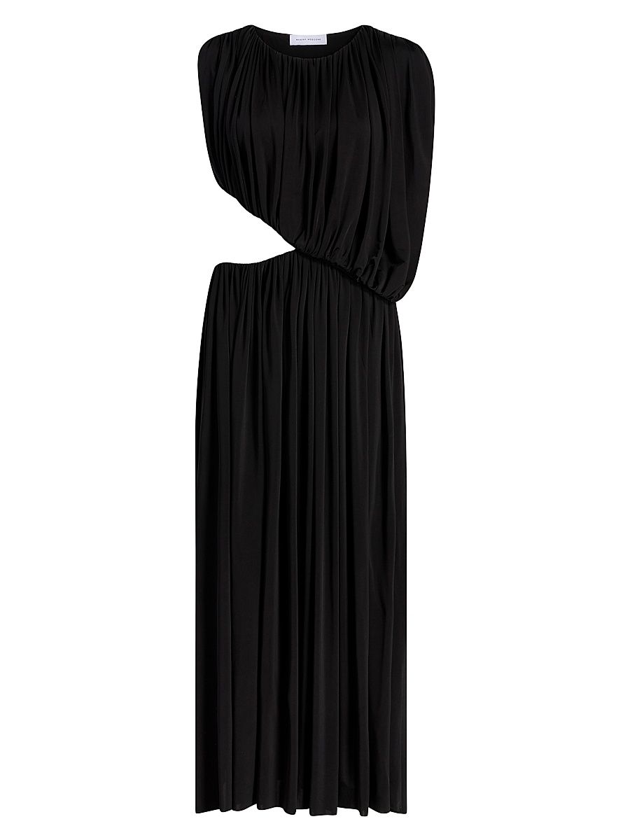 Women's Draped Jersey Dress - Black - Size 10