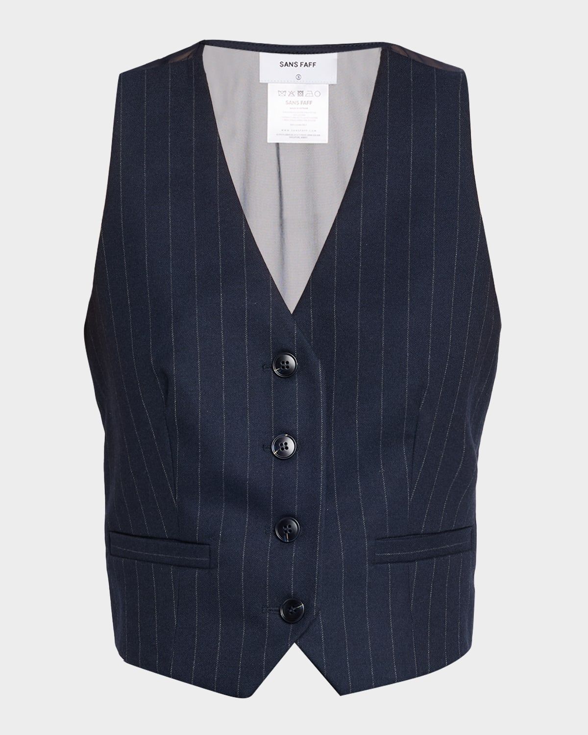 Atlas Pinstripe Twill Vest