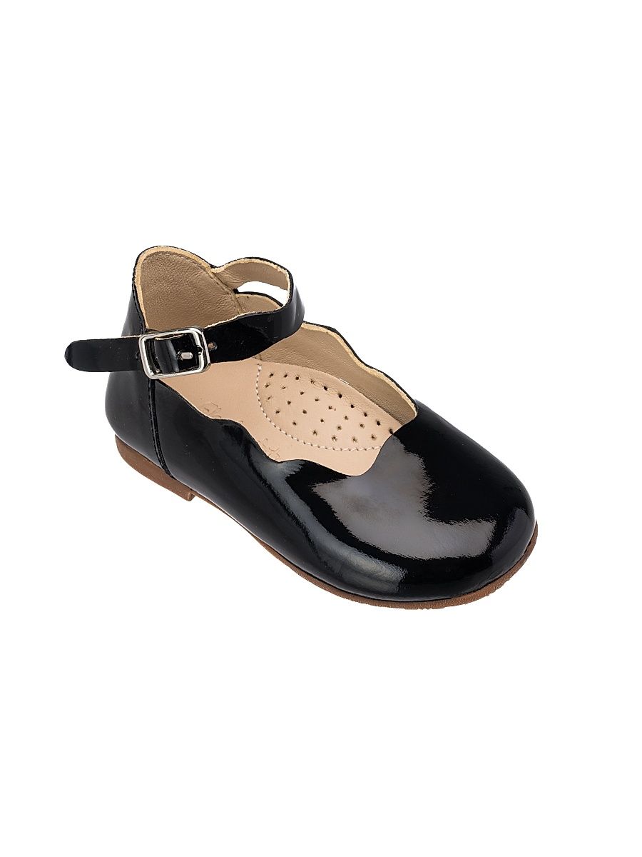 Baby Girl's Ondina Scalloped Leather Ballet Flats - Black - Size 6 (Baby)