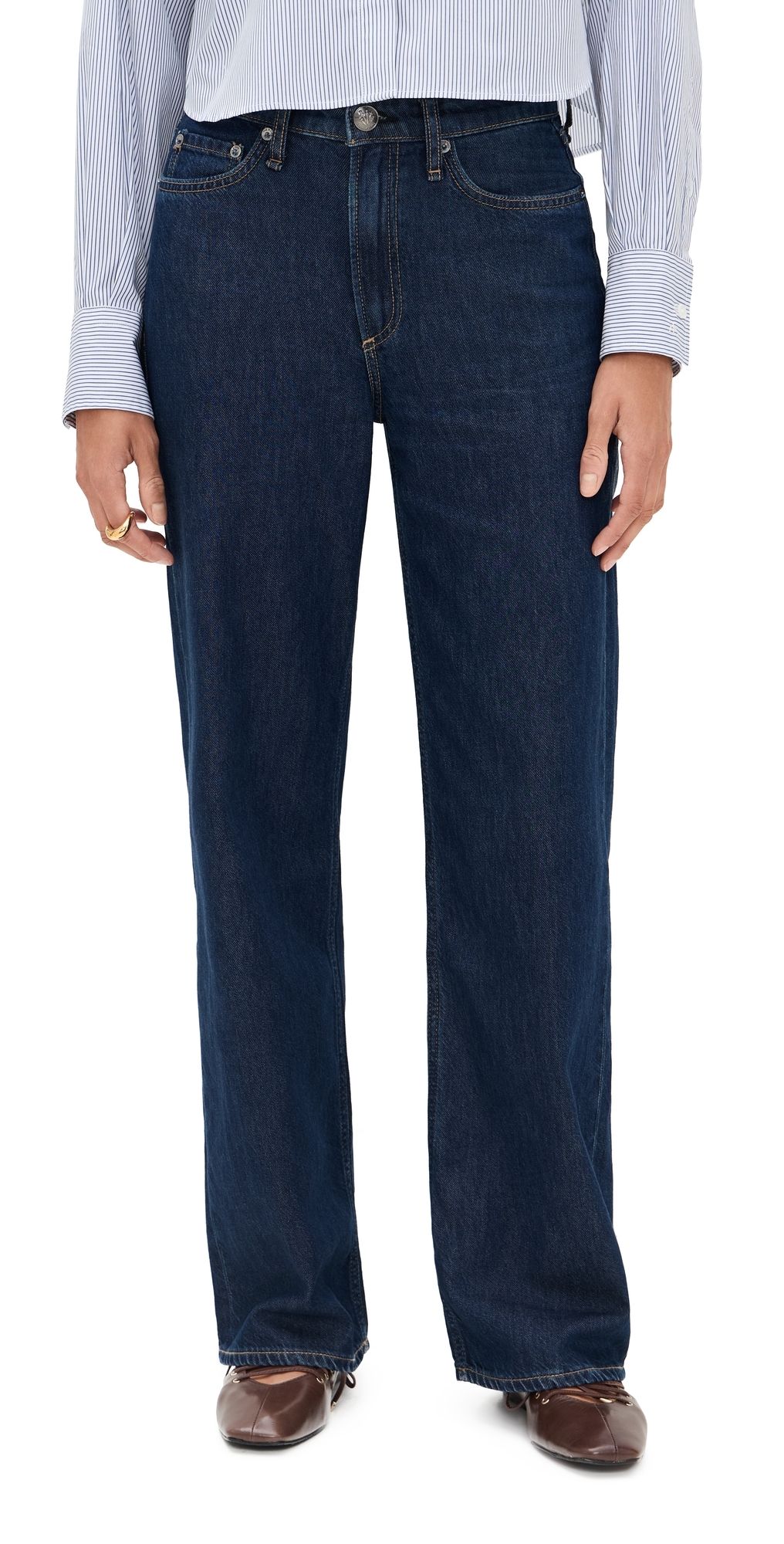 rag & bone Featherweight Logan Wide Leg Jeans Welbk 29