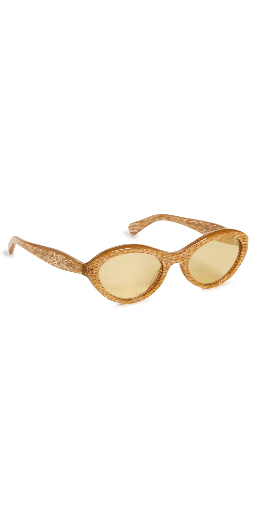 Valentino Dauphin Sunglasses GOLD-GOLD-YELLOW One Size