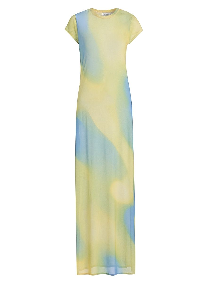 Women's Fia Mesh Coverup Maxi Dress - Golden Hour - Size Medium