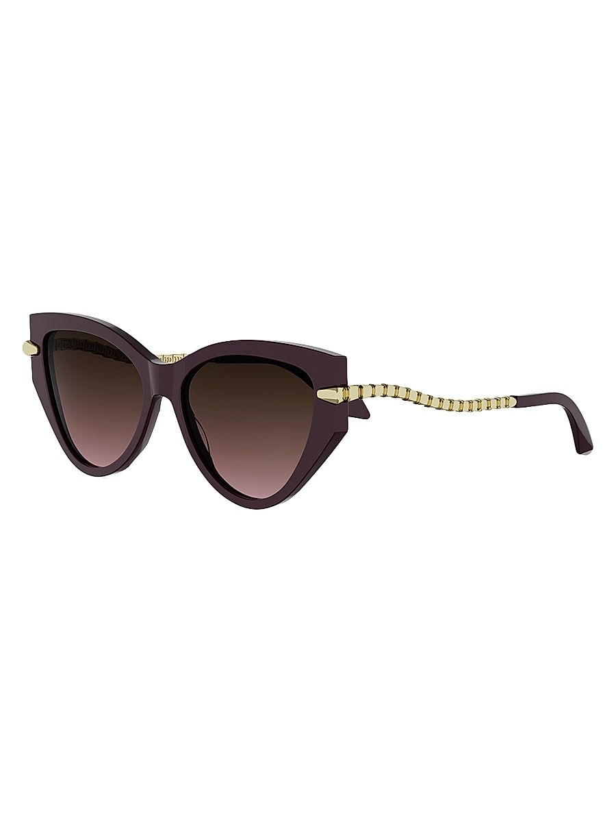 Women's Serpenti Viper 56MM Cat-Eye Sunglasses - Violet Gradient Bordeaux
