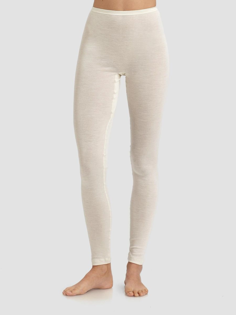 Hanro Women's Wool & Silk Leggings - White - Size Large