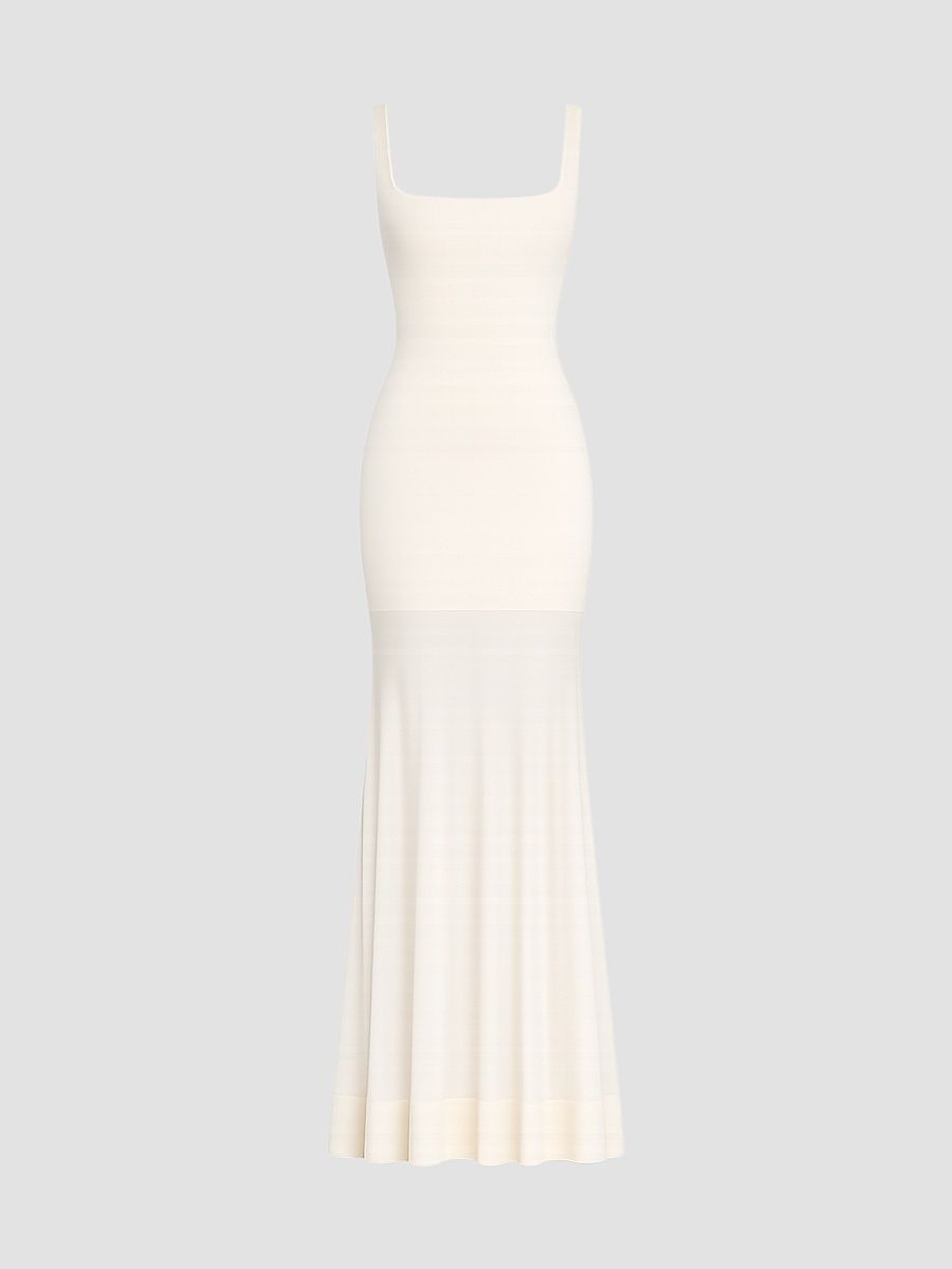 Women's Inga Sheer Knit Maxi Dress - Eggshell - Size XS