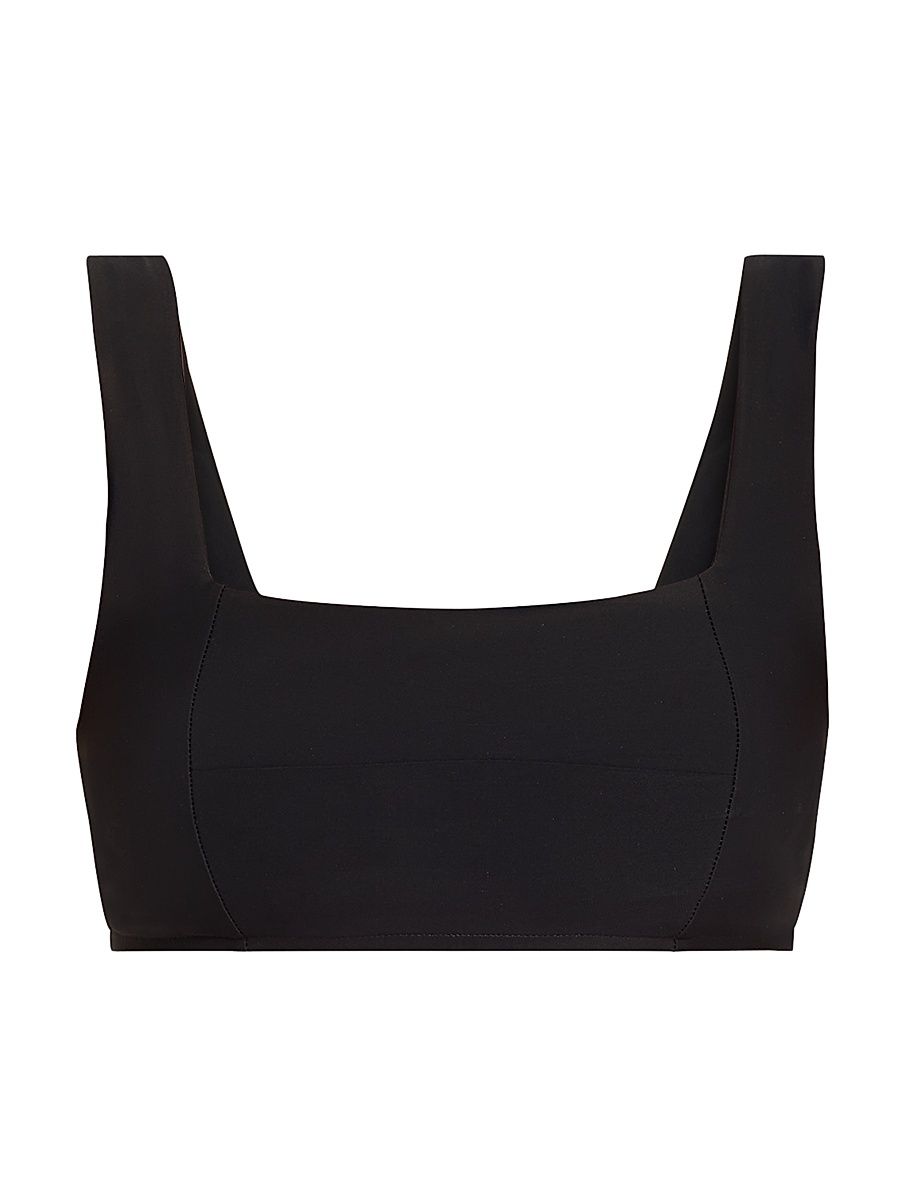Women's Lola Square-Neck Bikini Top - Black - Size Medium