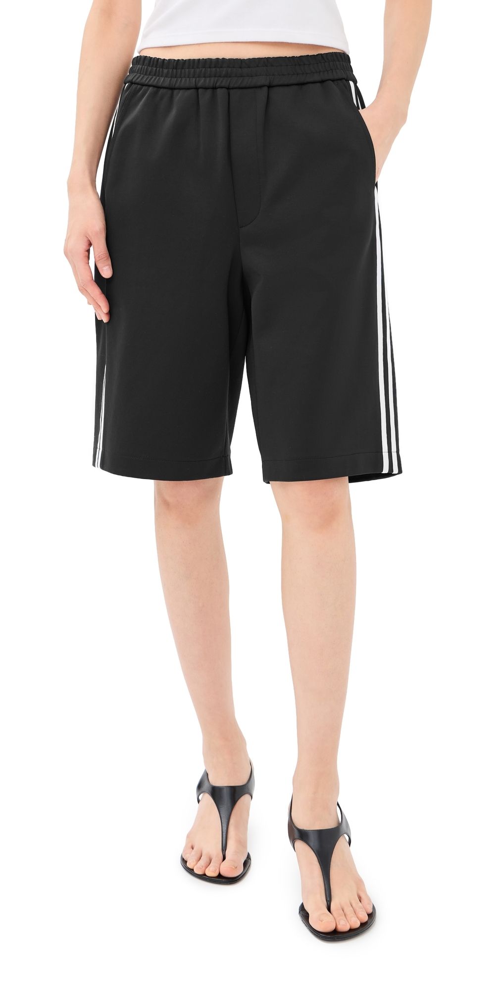 Tibi Active Knit Shorts Black XL