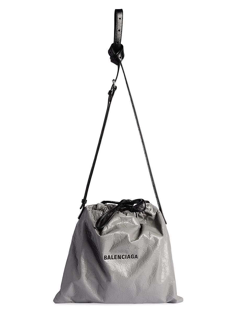 Men's Shopper Dust Medium Crossbody Bag - Balenciaga Grey