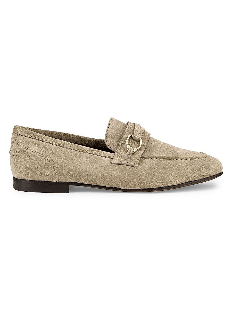 Women's Horsebit-Detail Suede Loafers - Torba - Size 11