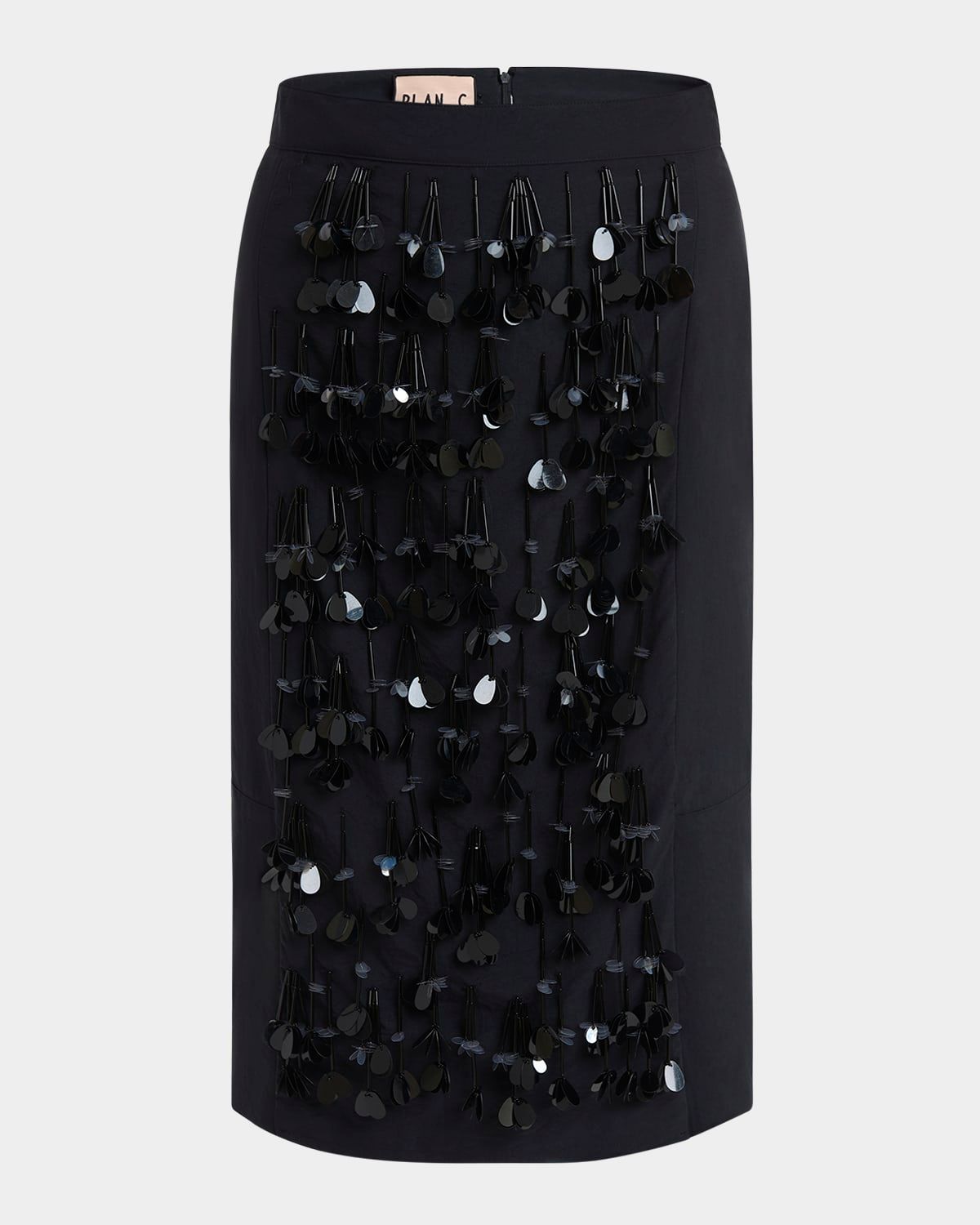 Sequined Straight Midi Skirt