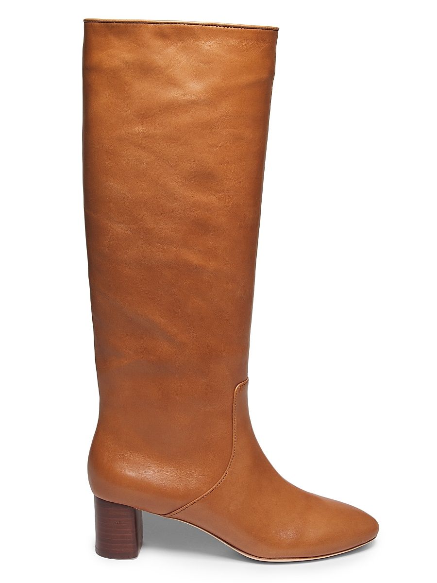 Women's Gia 50MM Leather Tall Boots - Safari - Size 6
