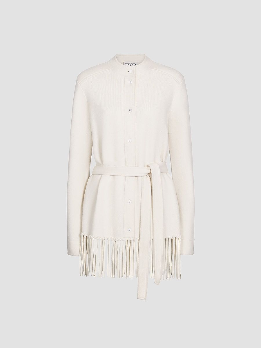 Women's Thea Cashmere Sweater - Ivory - Size XL